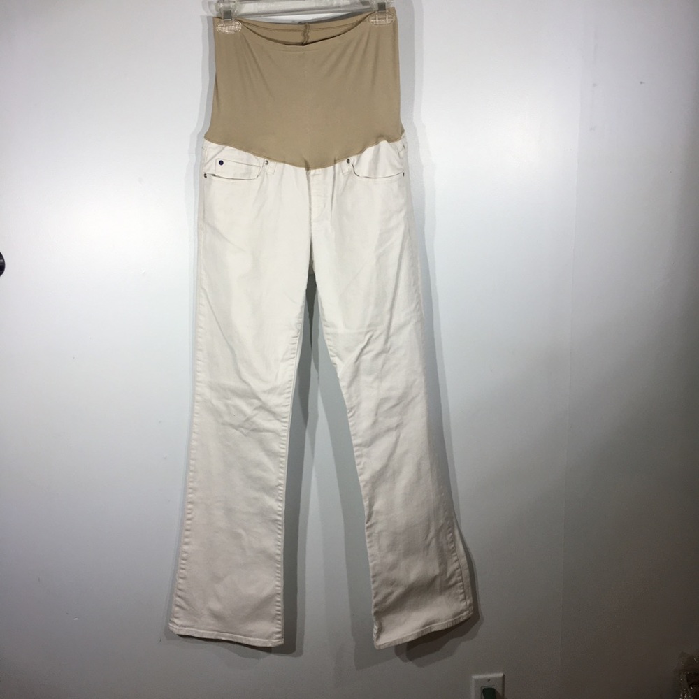 Gap Long Lean white Maternity Jeans